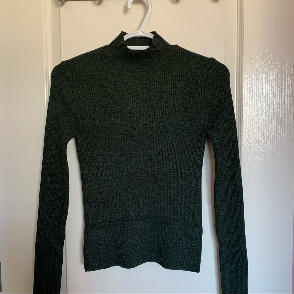 Zara Green Mock Neck